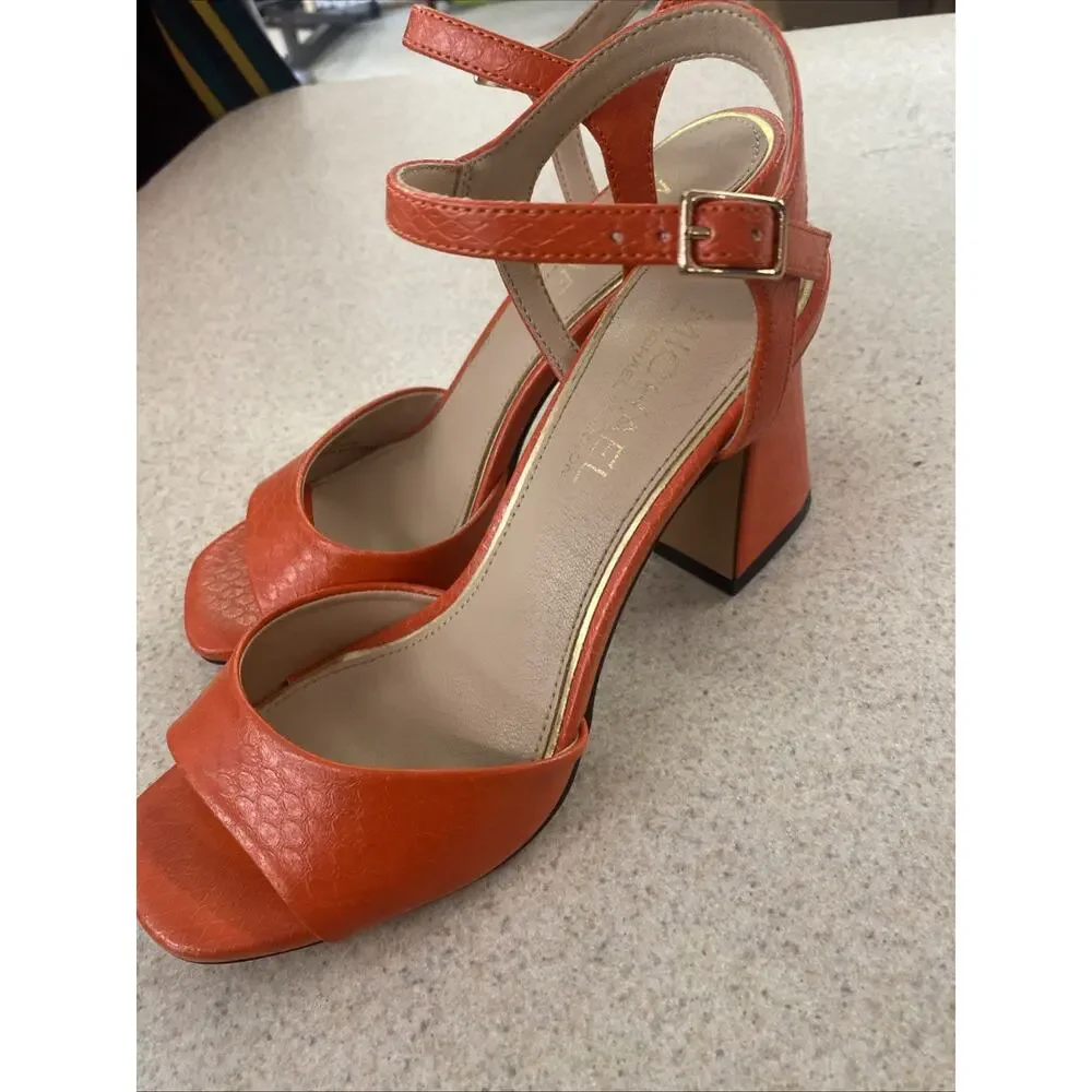 MICHAEL By Michael Shannon Orange Women’s Size 7 1/2 Strappy Heels 🔥🔥